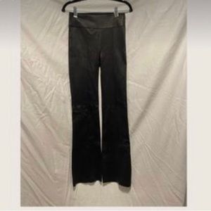 Helmut Lang Lthr Bootcut Black Stretch Plonge Size 2